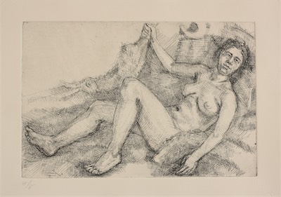 Diana with Hare; etching, 16.5 x 24.5 cm, 2006