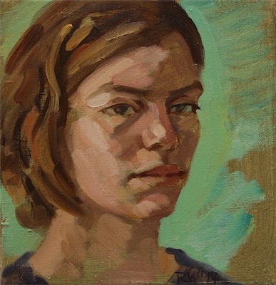 Emma; oil on canvas, 30 x 24 cm, 2014