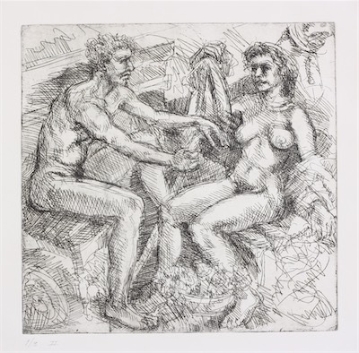 Venus & Vulcan; etching, 29 x 29.5 cm, 2005