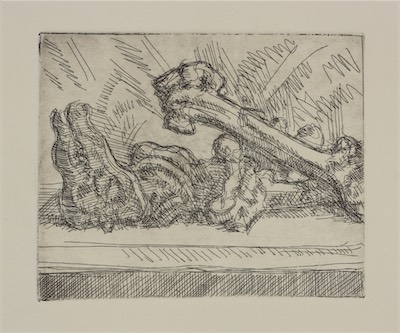 Meat & Bones; etching, 10 x 12 cm, 2014